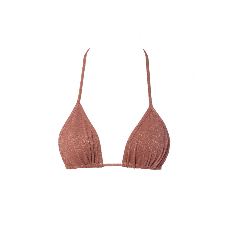 TOP TRIÁNGULO LUREX CHOCOLATE