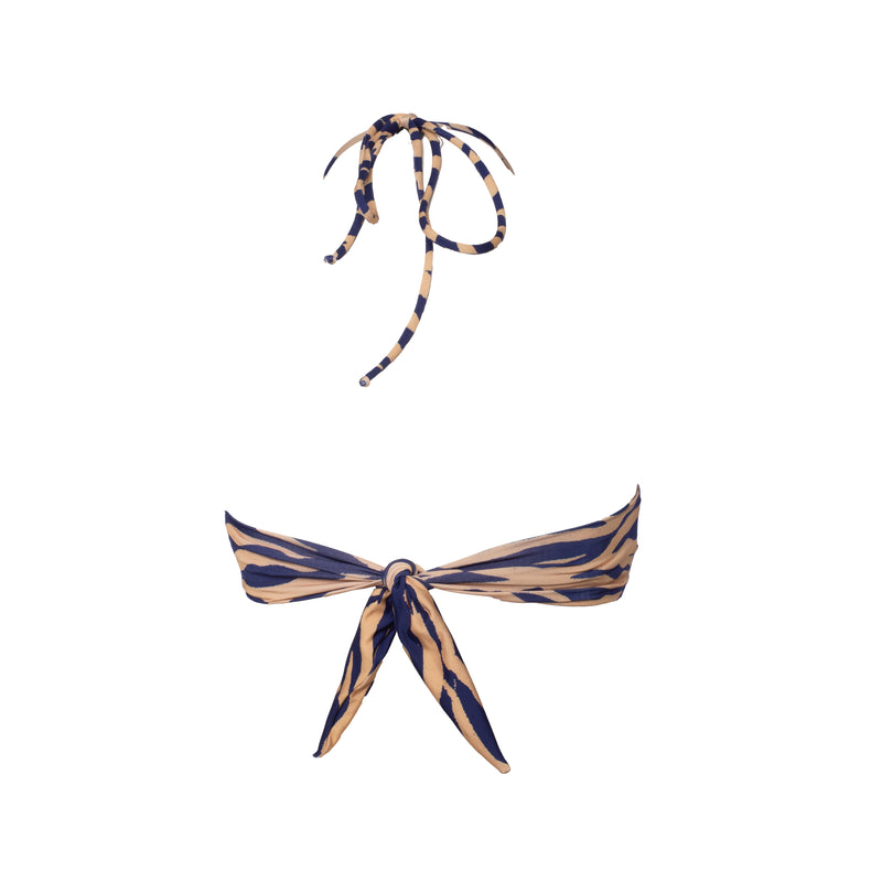 TOP FAJA ANILLO CEBRA NUDE CON AZUL MARINO