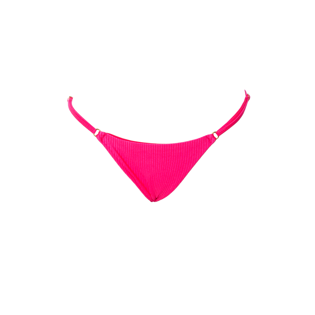 MINI TANGA REGULABLE TEXTURIZADO ROSA NEON