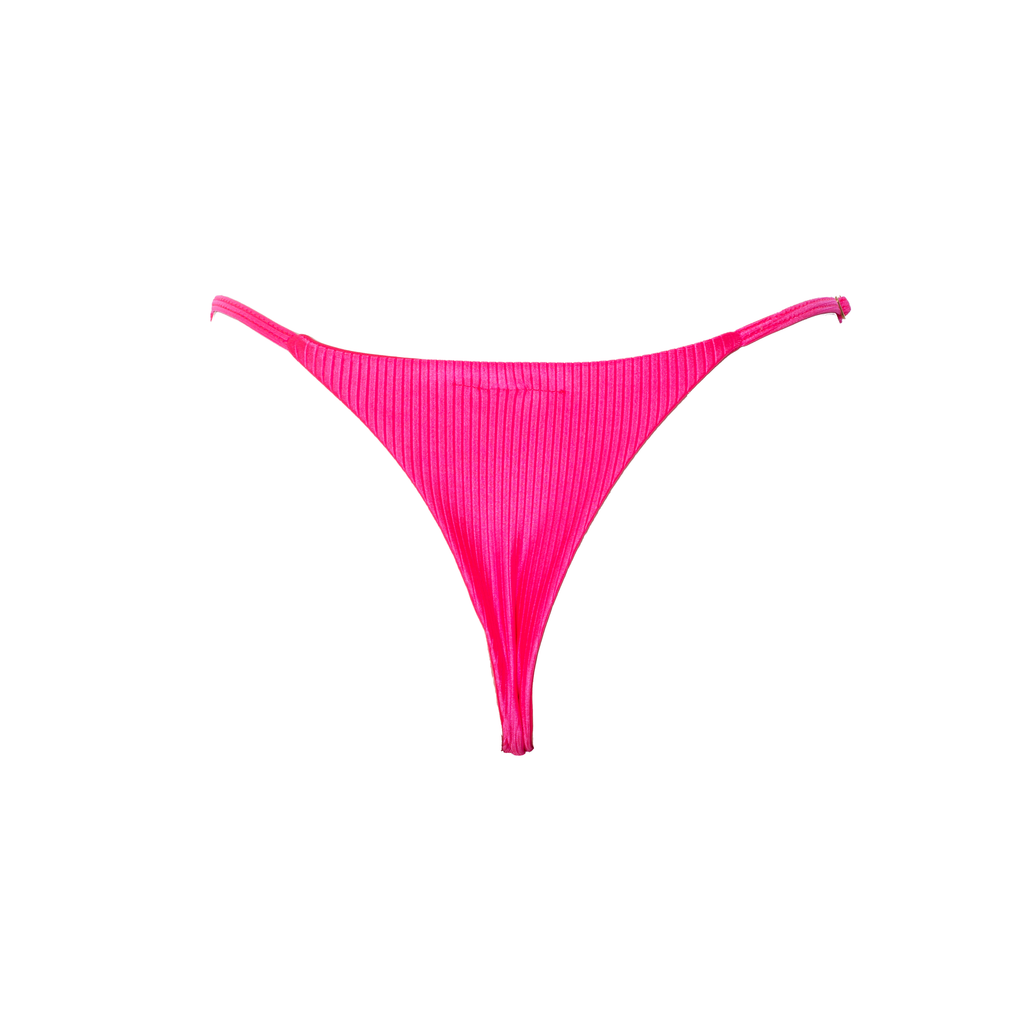 MINI TANGA REGULABLE TEXTURIZADO ROSA NEON
