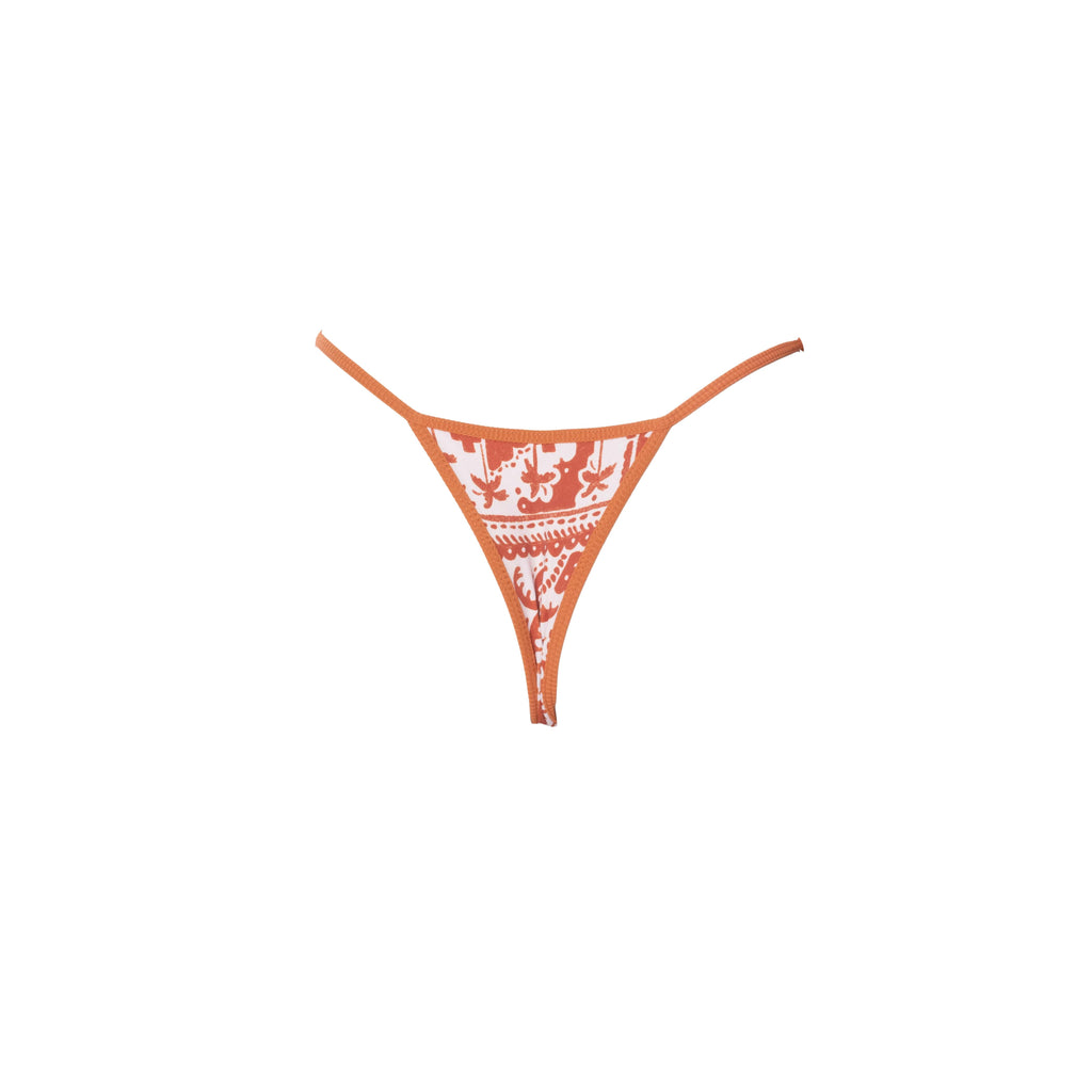 MINI TANGA LAZO FOLK MARRÓN