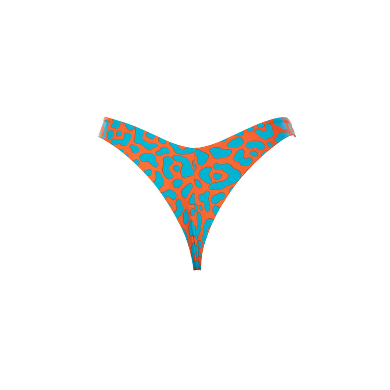 TANGA  AVIADOR LEOPARDO NARANJA CON AZUL
