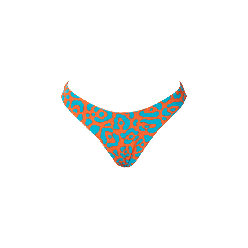 TANGA  AVIADOR LEOPARDO NARANJA CON AZUL