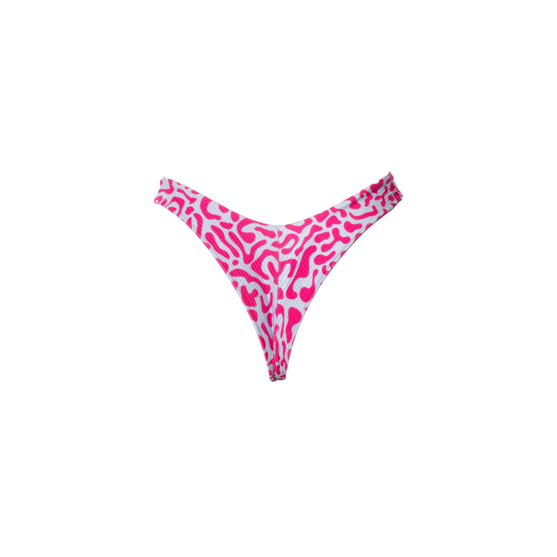 TANGA AVIADOR TEXTURIZADO LEOPARDO AZUL CON ROSA