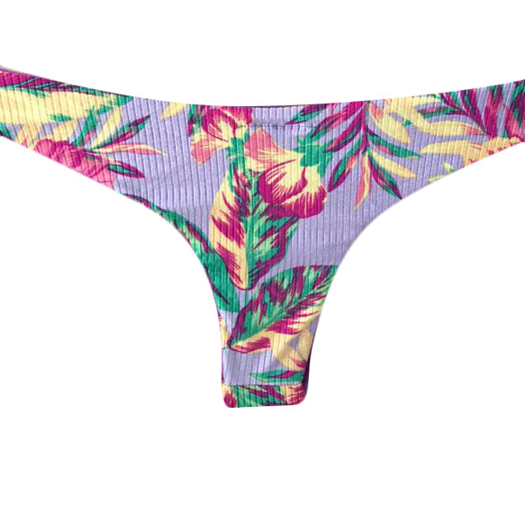 TANGA ASA DELTA FLORAL LILÁS
