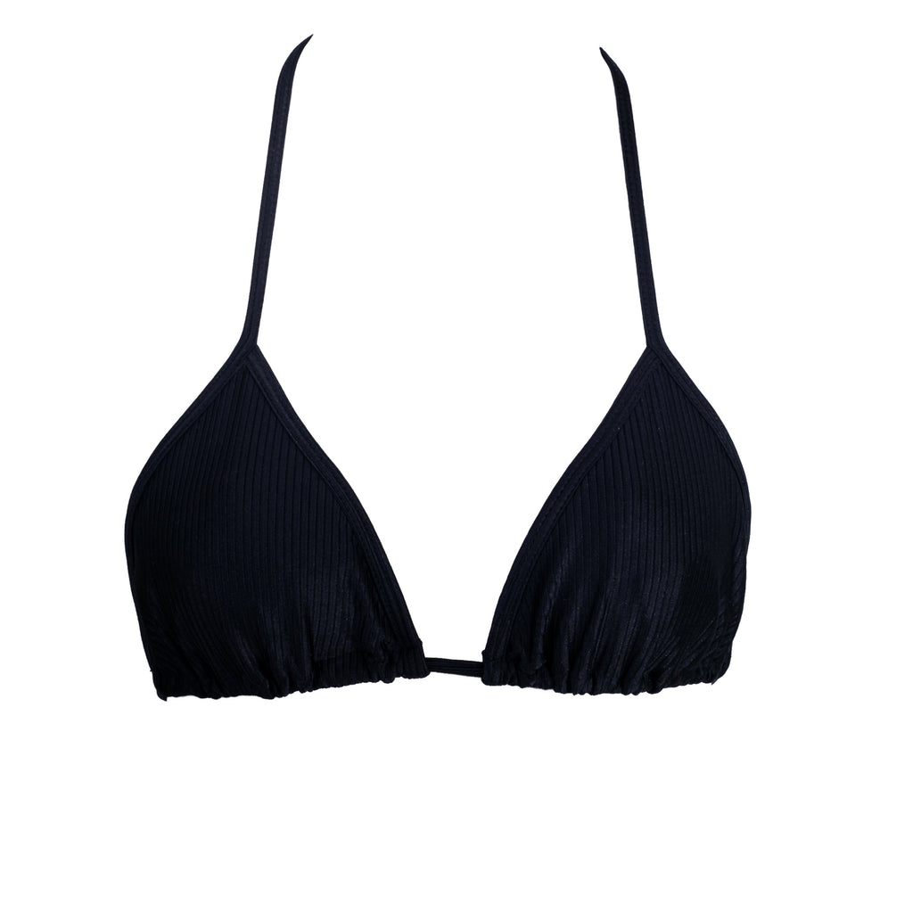 TOP TRIÁNGULO TEXTURIZADO NEGRO