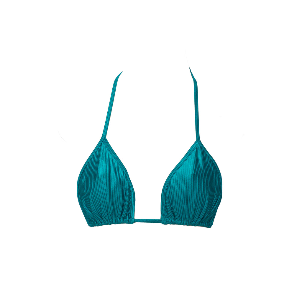 TOP TRIÁNGULO TEXTURIZADO AZUL ATOL